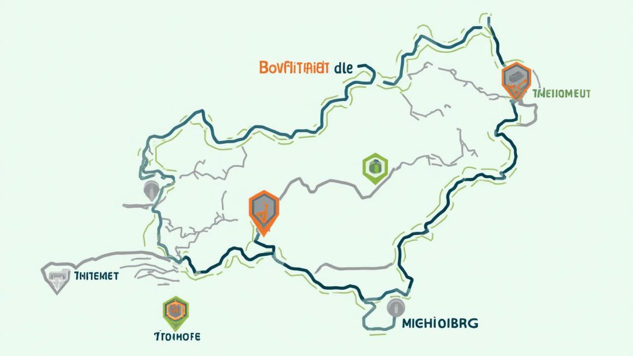 Kaart van trailrunning routes rond Goirle