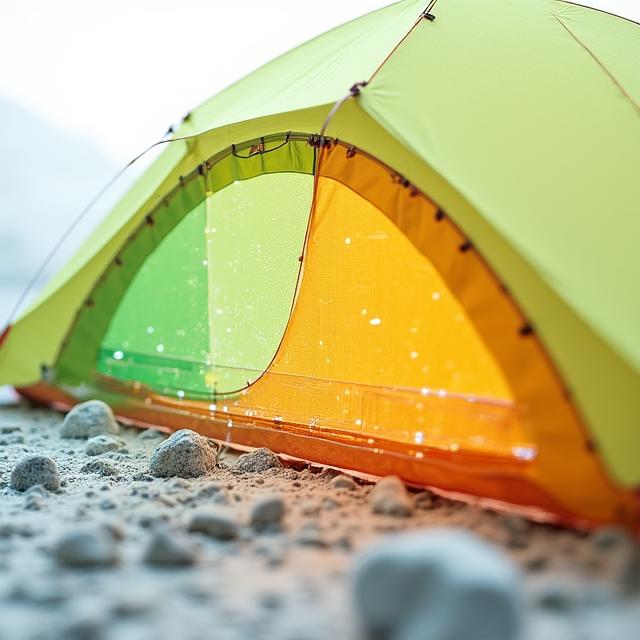 Diagram van luchtstroom en condensbeheer in een alpine tent